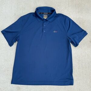 Greg Norman for Tasso Elba Men's Blue Polo Shirt LARGE